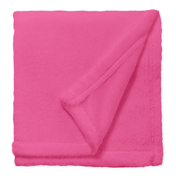 One Home Kuscheldecke Flauschig 220x240 cm rosa kuschelig Tagesdecke Flanell Fleecedecke