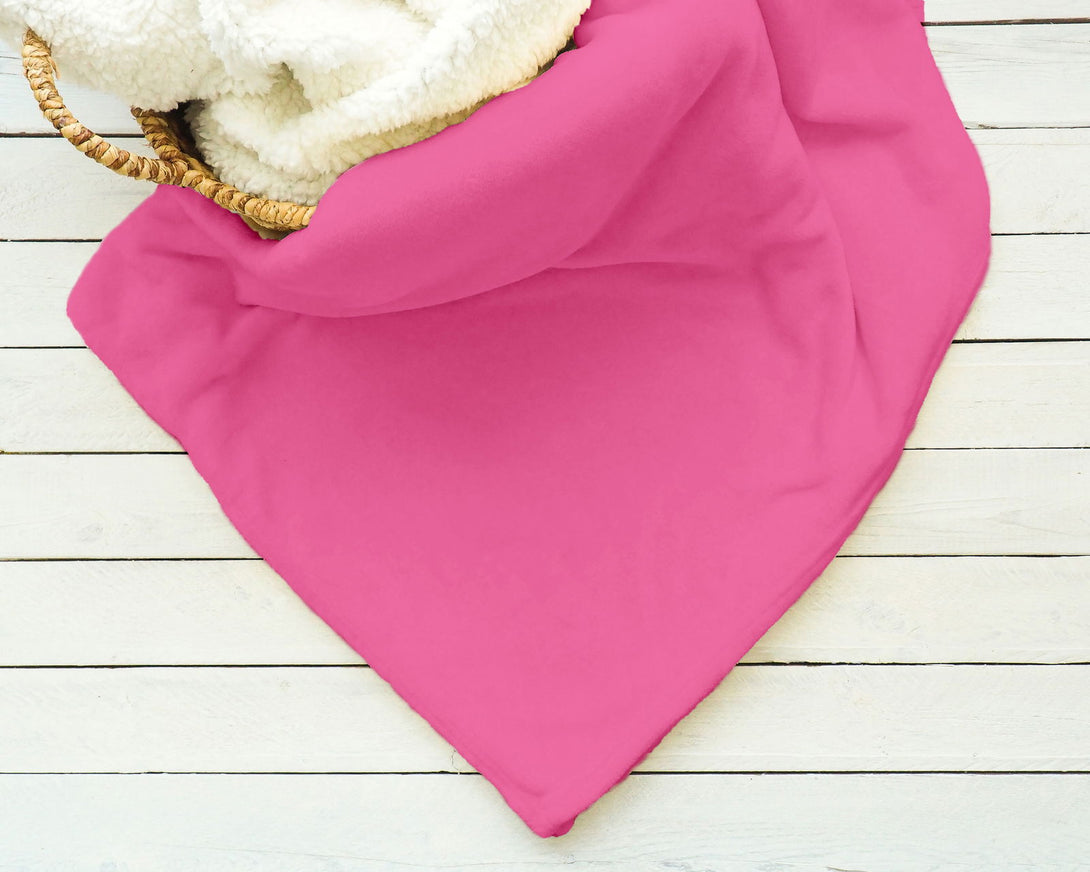 One Home Kuscheldecke Flauschig 220x240 cm rosa kuschelig Tagesdecke Flanell Fleecedecke