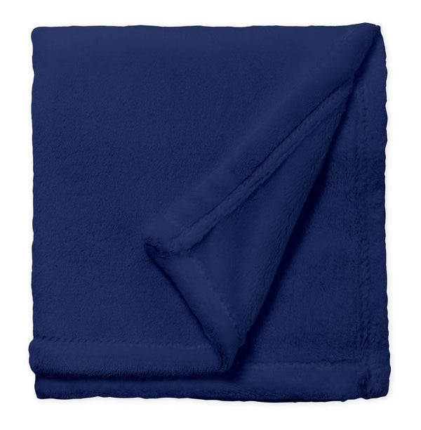 One Home Kuscheldecke Flauschig 230x270 cm dunkel blau kuschelig warm Tagesdecke Fleecedecke