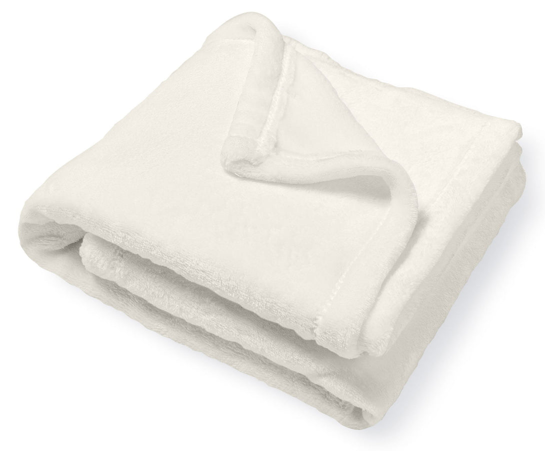 One Home Kuscheldecke Flauschig 230x270 cm natur kuschelig Tagesdecke Flanell Fleecedecke