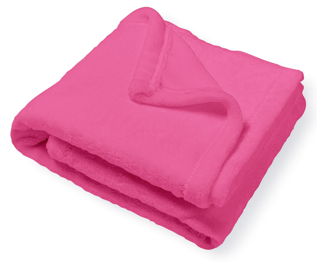 One Home Kuscheldecke Flauschig 230x270 cm rosa kuschelig Tagesdecke Flanell Fleecedecke