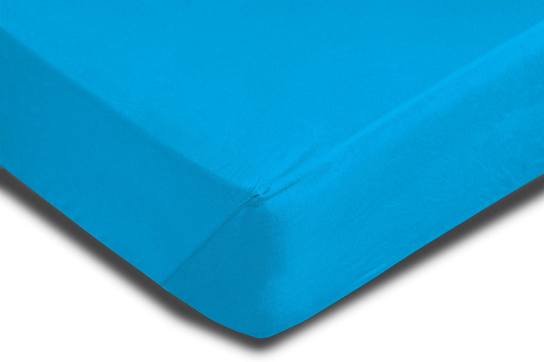 One Home Microfaser Spannbettlaken Spannbetttuch Bettlaken Betttuch mit Rundumgummi Türkis