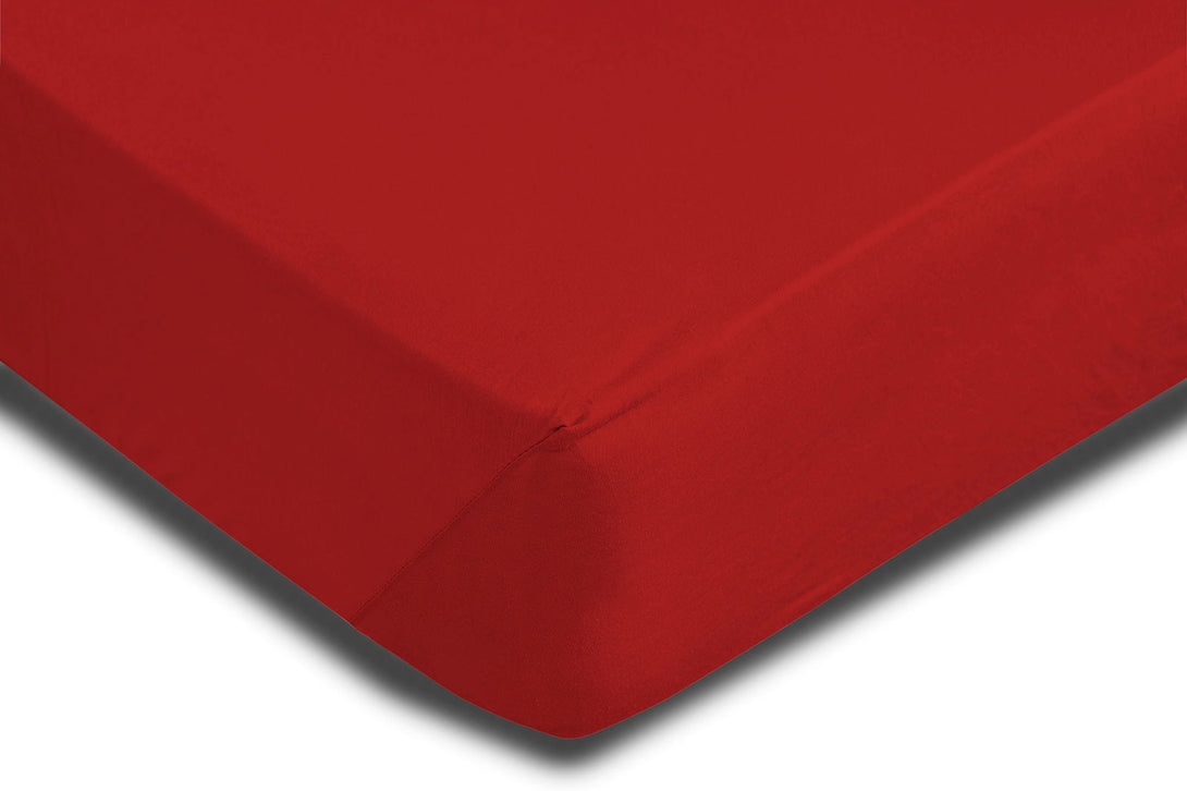 One Home Microfaser Spannbettlaken Spannbetttuch Bettlaken Betttuch mit Rundumgummi Rot