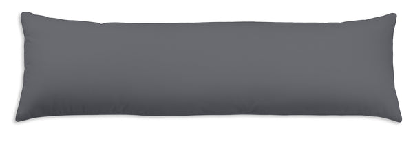 One Home Seitenschläferkissen Kissenbezug Kissenhülle 40x145 cm Uni anthrazit Microfaser