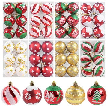 6 Tannenbaumkugeln Weihnachtskugeln Ornamente Anhänger Weihnachtsdekoration