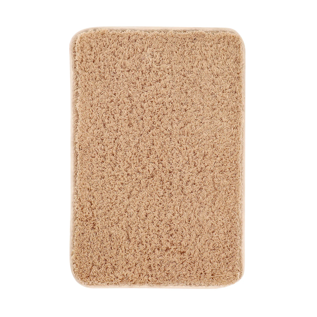 One Home Mikrofaser Badteppich Anti-Rutsch Badematte weiche flauschig Badezimmerteppich beige