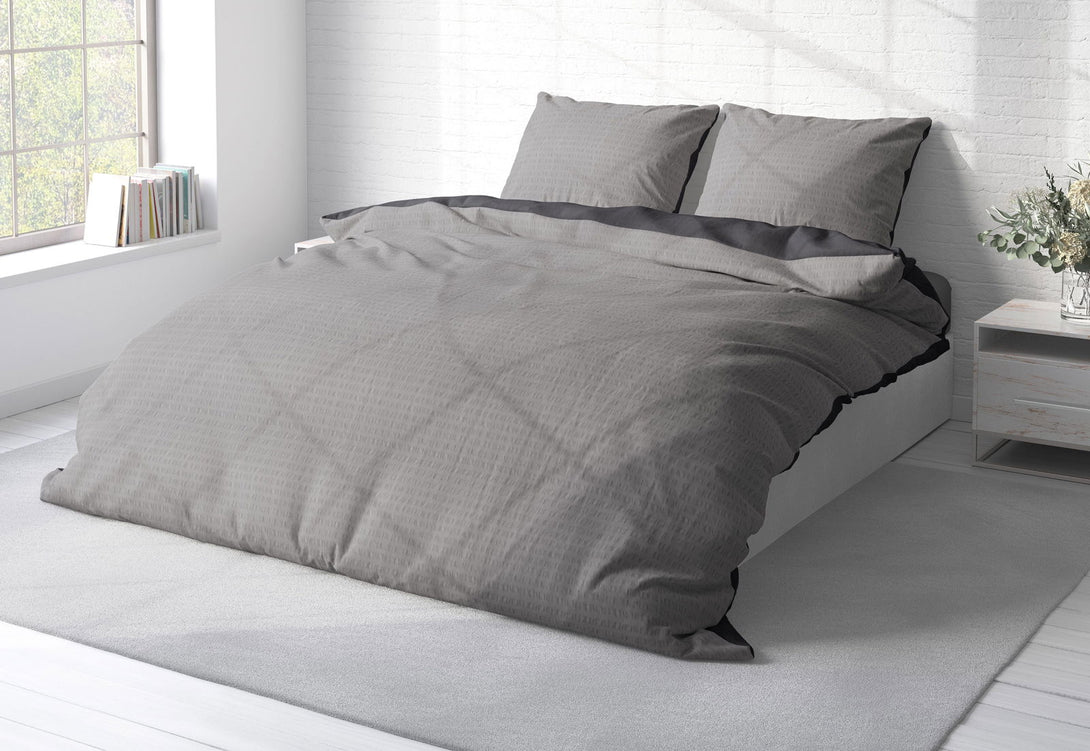 One Home Seersucker Bettwäsche Unifarben Wende Doubleface Sommer Mikrofaser Bettbezüge
