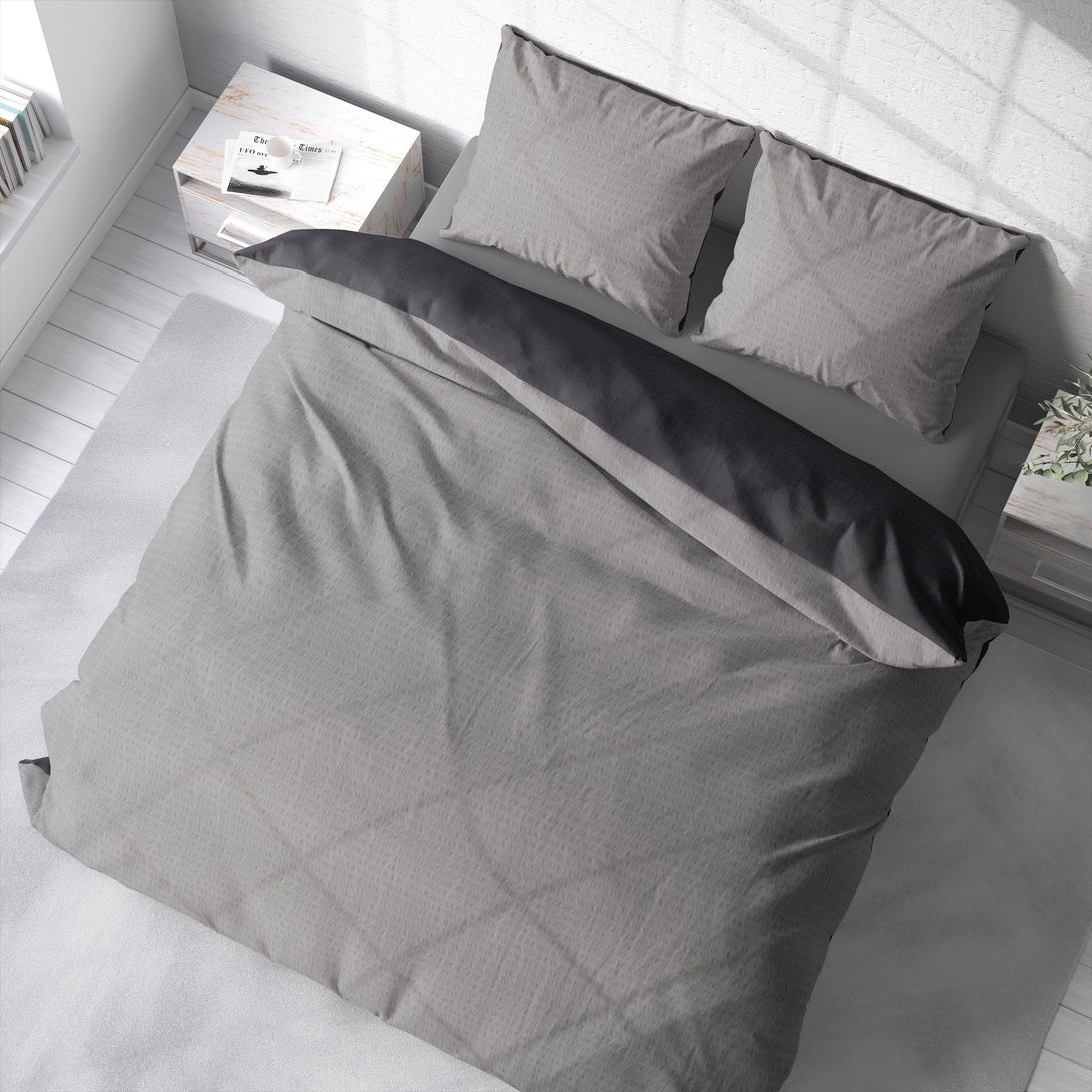 One Home Seersucker Bettwäsche Unifarben Wende Doubleface Sommer Mikrofaser Bettbezüge
