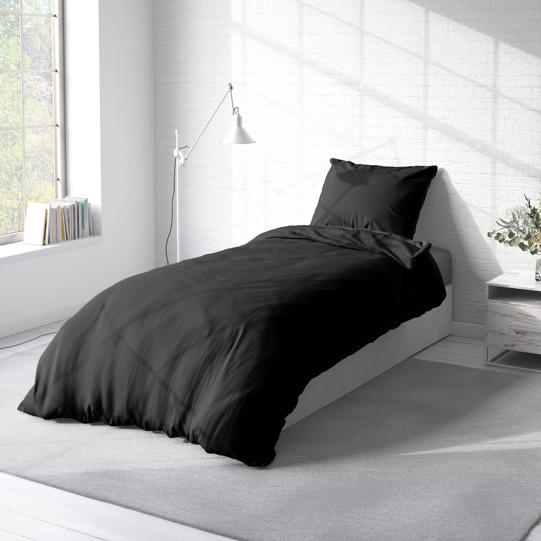 One Home Seersucker Bettwäsche Unifarben Wende Doubleface Sommer Mikrofaser Bettbezüge