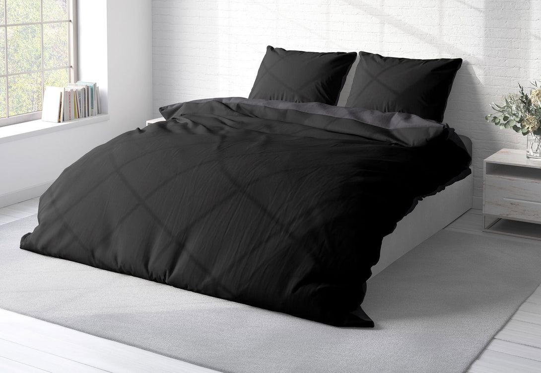 One Home Seersucker Bettwäsche Unifarben Wende Doubleface Sommer Mikrofaser Bettbezüge