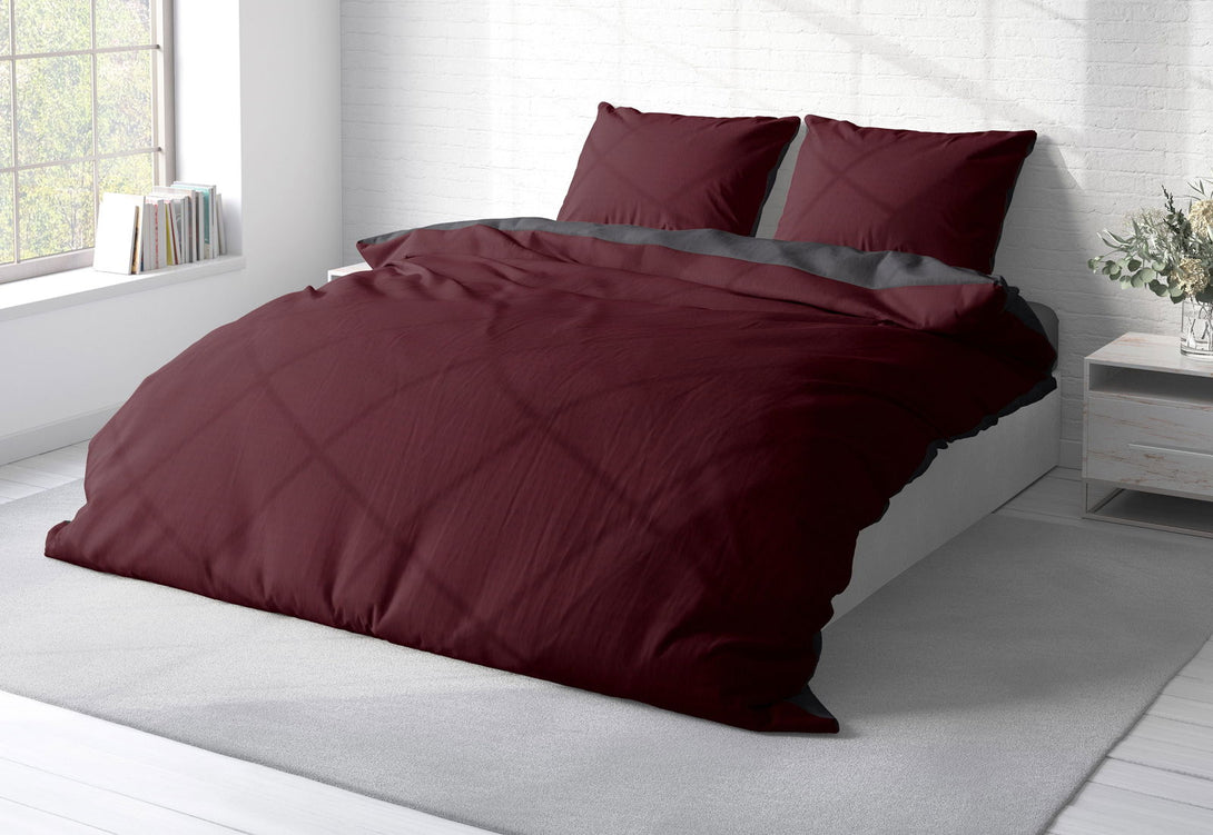 One Home Seersucker Bettwäsche Unifarben Wende Doubleface Sommer Mikrofaser Bettbezüge