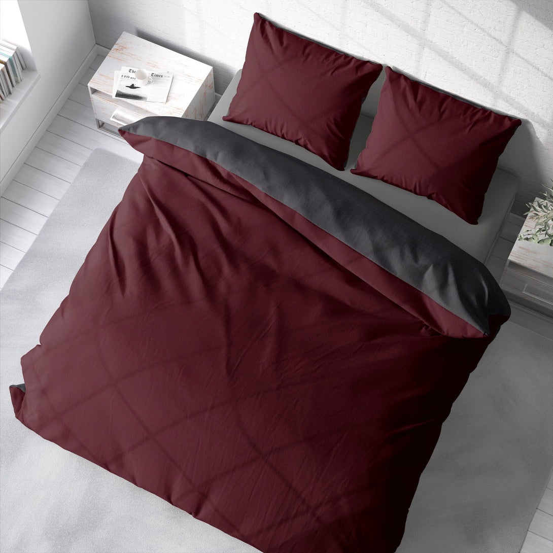 One Home Seersucker Bettwäsche Unifarben Wende Doubleface Sommer Mikrofaser Bettbezüge