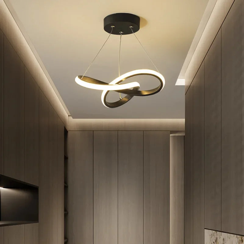 One Home LED Pendelleuchte modern Aluminium Hängelampe Innenbeleuchtung elegant