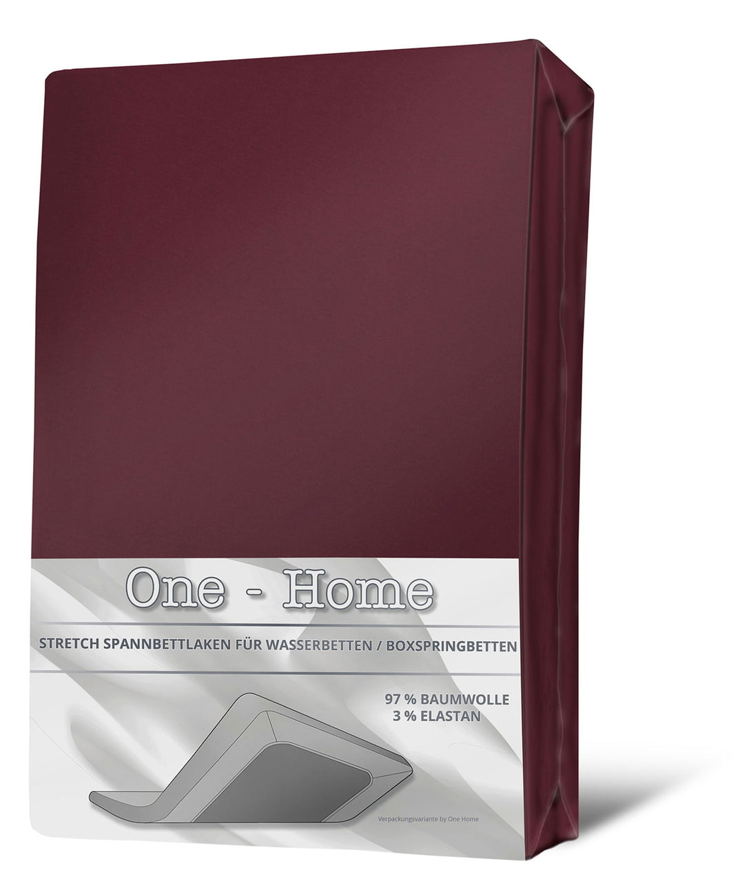 One Home Spannbettlaken 140-160 cm x 200-220 cm bordeaux Elasthan Boxspringbett Wasserbett
