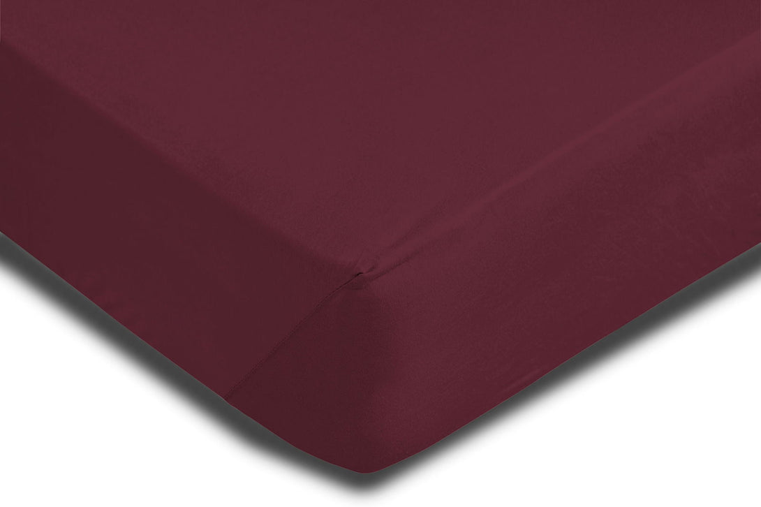 One Home Spannbettlaken 140-160 cm x 200-220 cm bordeaux Elasthan Boxspringbett Wasserbett