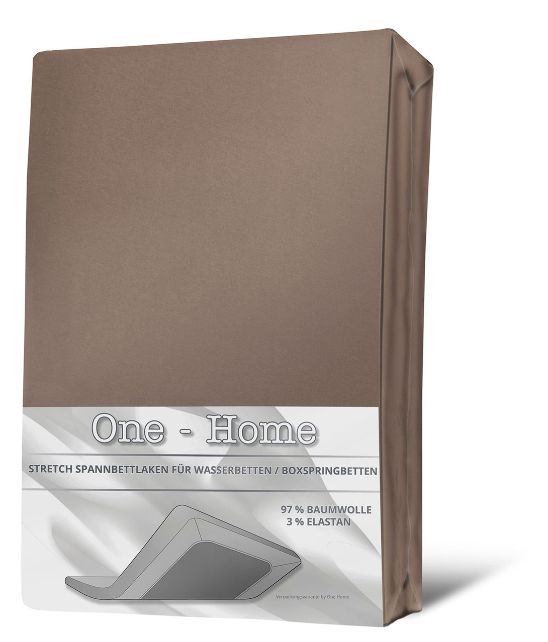 One Home Spannbettlaken 140-160 cm x 200-220 cm taupe Elasthan Boxspringbett Wasserbett
