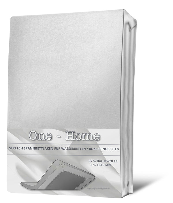 One Home Spannbettlaken 140-160 cm x 200-220 cm weiß Elasthan Boxspringbett Wasserbett