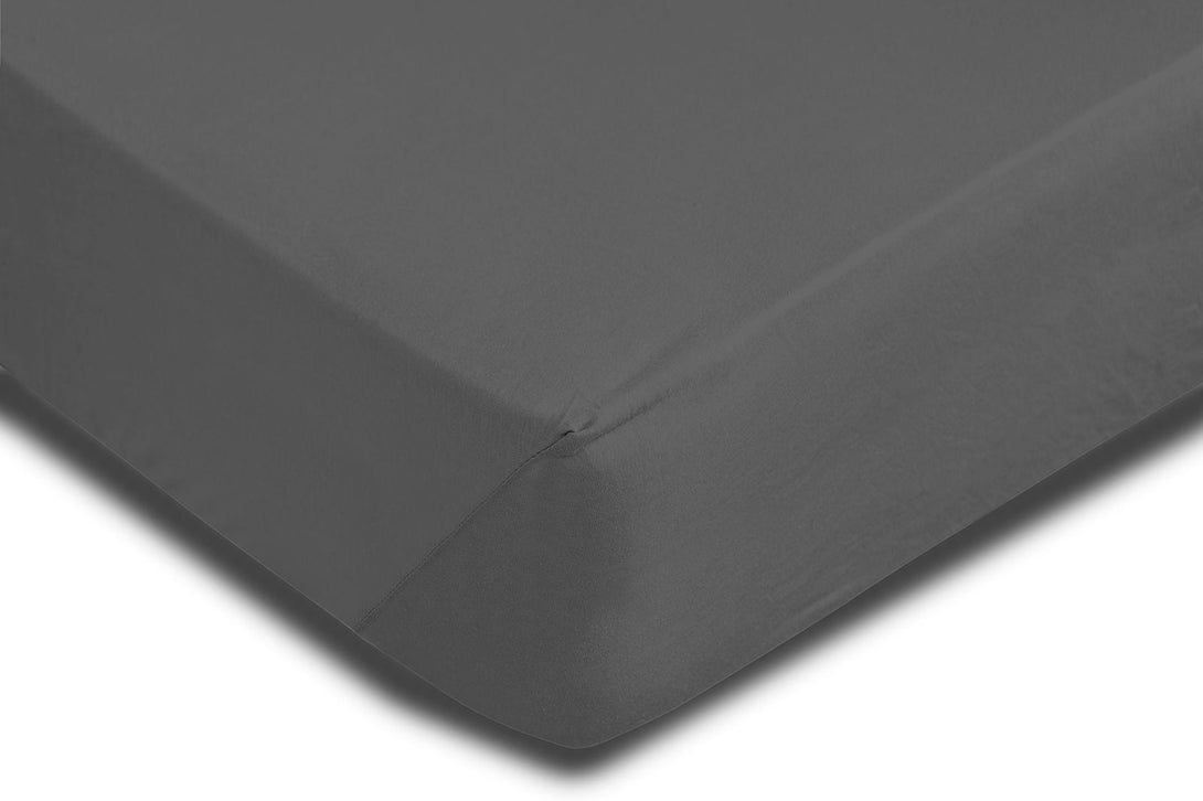 One Home Spannbettlaken 140x200 cm - 160x200 cm anthrazit Elasthan Stretch Bettlaken