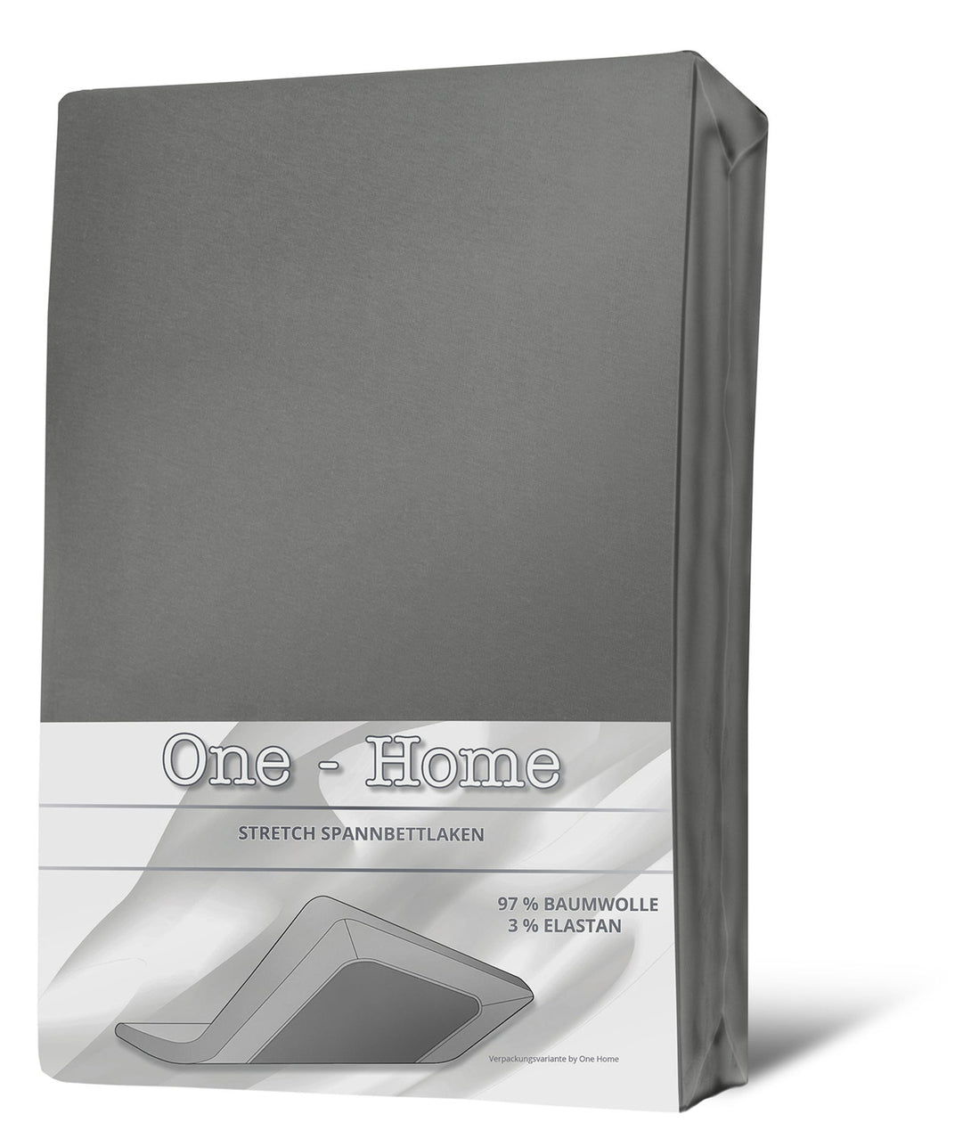 One Home Spannbettlaken 140x200 cm - 160x200 cm grau Elasthan Stretch Weiche Bettlaken