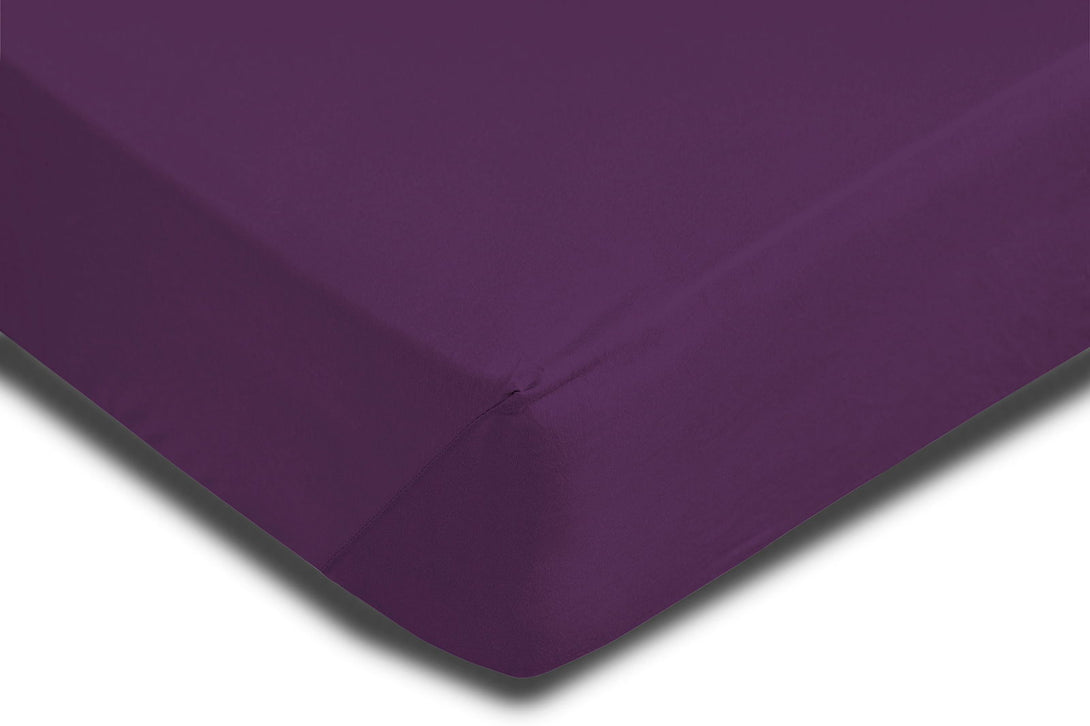 One Home Spannbettlaken 180x200 - 200x220 cm aubergine Elasthan Boxspringbett Wasserbett