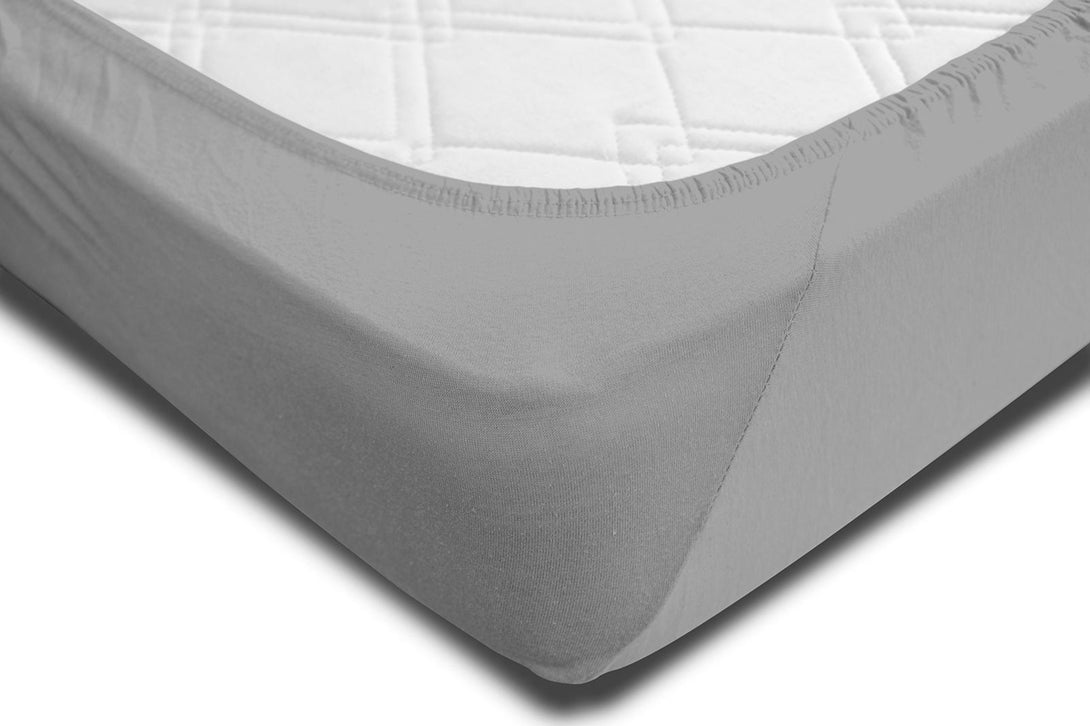 One Home Spannbettlaken 180x200 - 200x220 cm grau Elasthan Boxspringbett Wasserbett