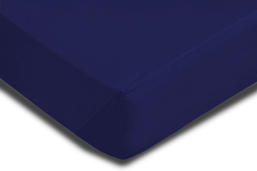 One Home Spannbettlaken 180x200 - 200x220 cm navy marine Elasthan Boxspringbett Wasserbett