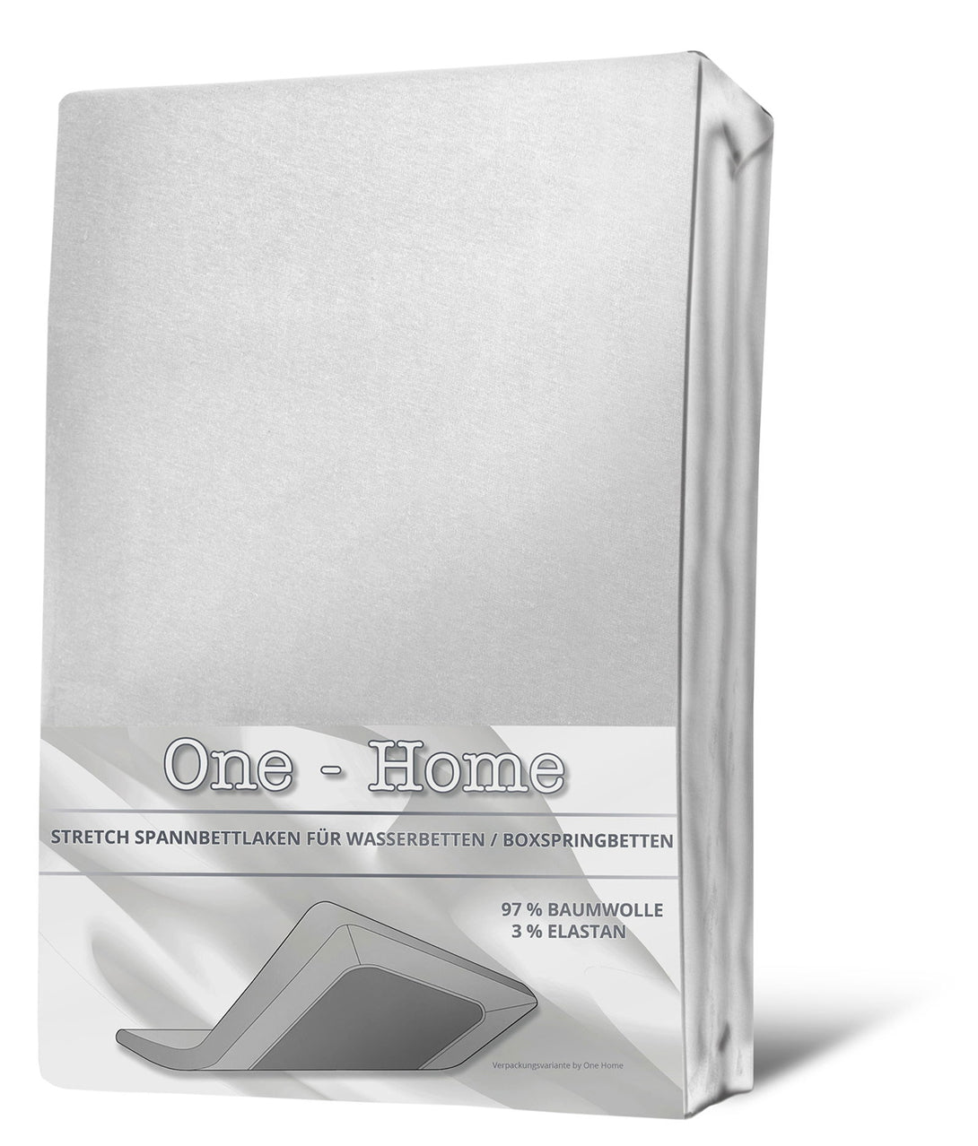 One Home Spannbettlaken 180x200 - 200x220 cm weiß Elasthan Boxspringbett Wasserbett