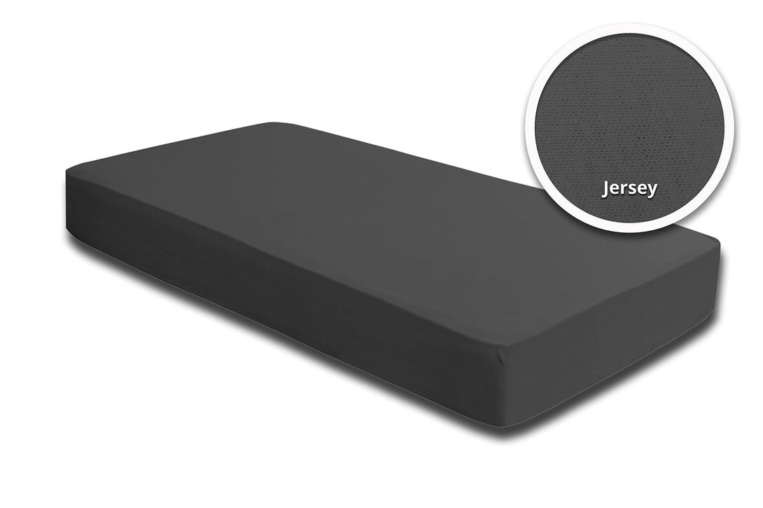 One Home Spannbettlaken 180x200 cm - 200x220 cm anthrazit Jersey Boxspringbett Wasserbett