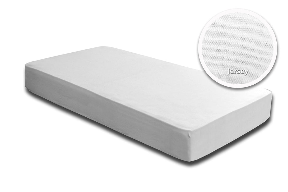 One Home Spannbettlaken 180x200 cm - 200x220 cm weiß Jersey Boxspringbett Wasserbett