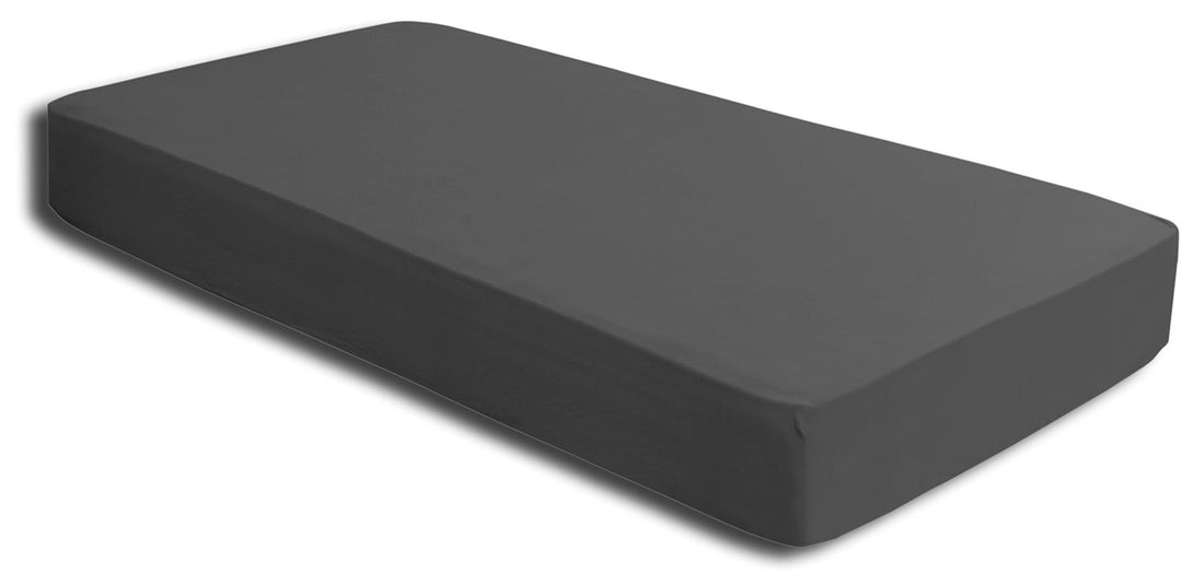 One Home Spannbettlaken 90x200 cm - 100x200 cm anthrazit Elasthan Stretch Weich Bettlaken