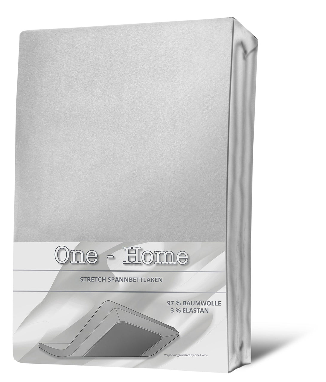 One Home Spannbettlaken 90x200 cm - 100x200 cm weiß Elasthan Stretch Weiche Bettlaken
