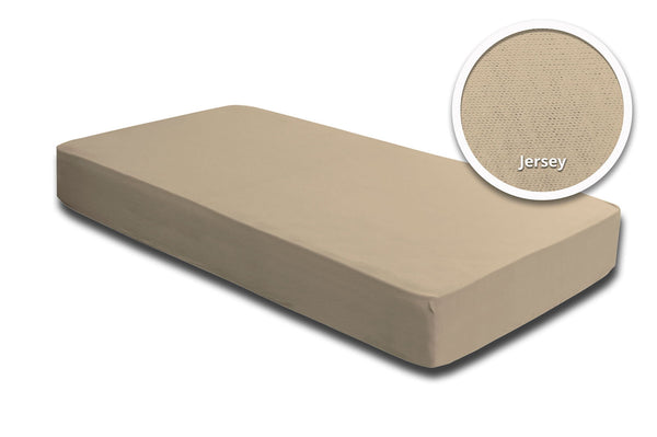 One Home Spannbettlaken Babybett Kinder beige 60x120 cm - 70x140 cm Jersey Baumwolle