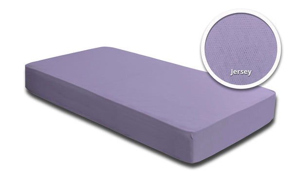 One Home Spannbettlaken Babybett Kinder flieder 60x120 cm - 70x140 cm Jersey Baumwolle
