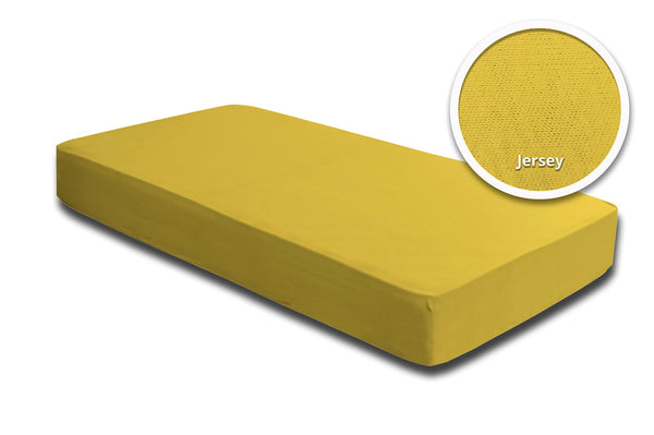 One Home Spannbettlaken Babybett Kinder gelb 60x120 cm - 70x140 cm Jersey Baumwolle