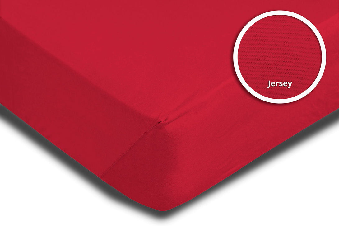 One Home Spannbettlaken Babybett Kinder rot 60x120 cm - 70x140 cm Jersey Baumwolle
