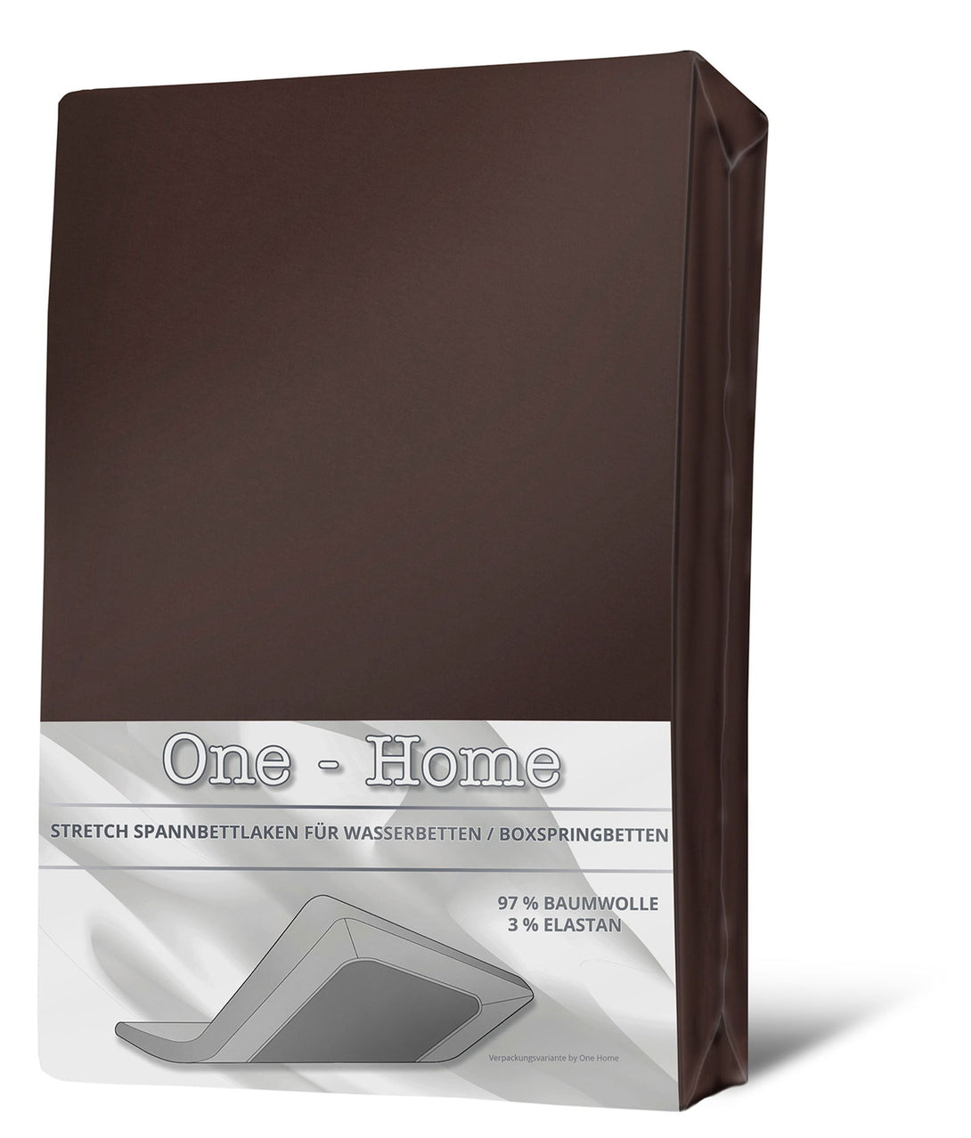 One Home Spannbettlaken Boxspringbett Wasserbett Elasthan Spannbetttuch Bettlaken Elastan Braun 180x220 cm - 200x220 cm