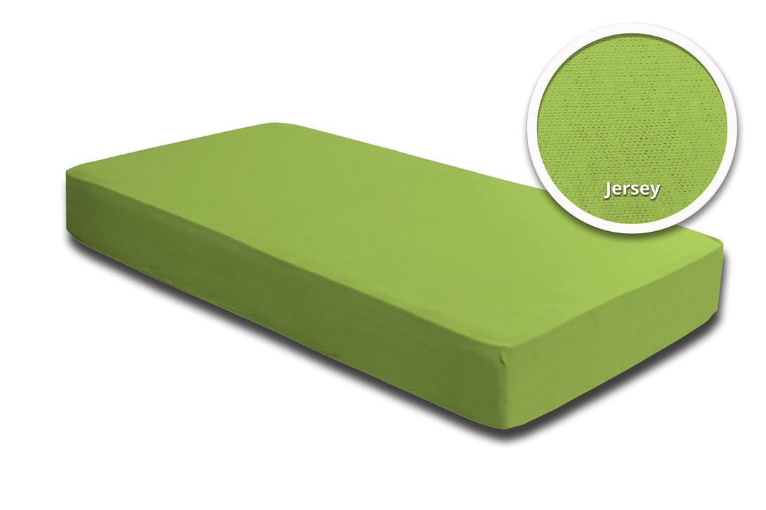 One Home Spannbettlaken Spannbetttuch grün 120x200 cm - 130x200 cm Jersey Baumwolle