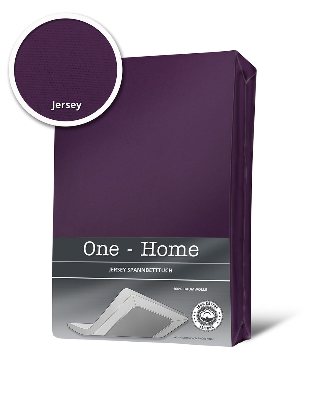 One Home Spannbettlaken Spannbetttuch lila pflaume 140x200 cm - 160x200 cm Baumwolle