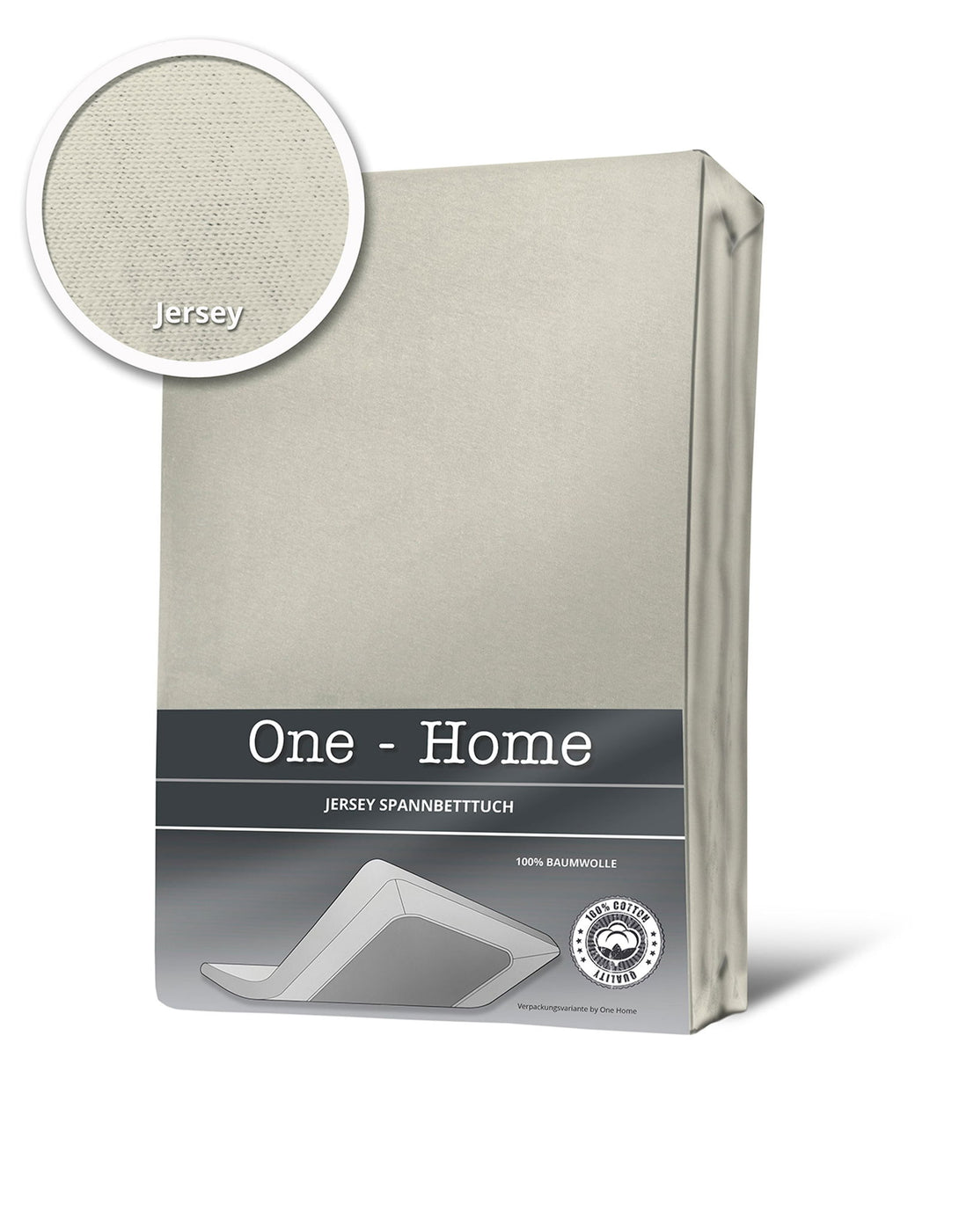 One Home Spannbettlaken Spannbetttuch natur creme ecru 180x200 cm - 200x200 cm Jersey