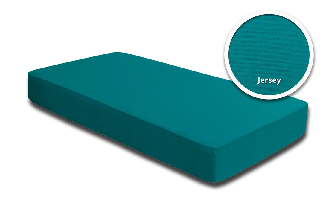 One Home Spannbettlaken Spannbetttuch petrol 180x200 cm - 200x200 cm Jersey Baumwolle