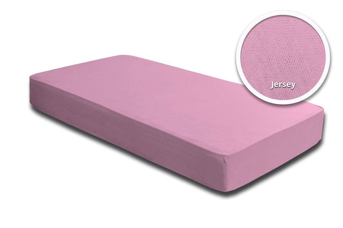One Home Spannbettlaken Spannbetttuch rosa 180x200 cm - 200x200 cm Jersey Baumwolle
