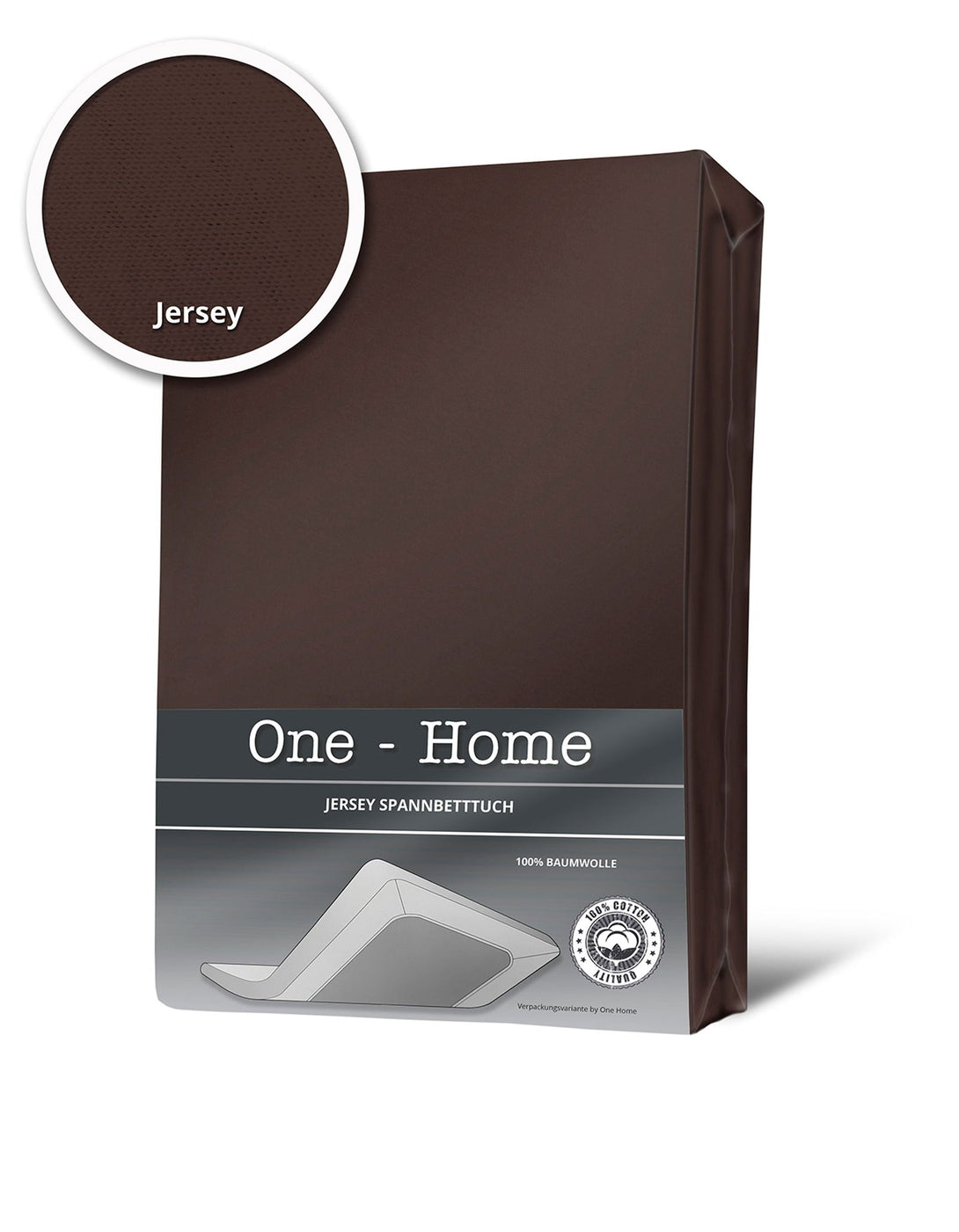 One Home Spannbettlaken Spannbetttuch schoko braun 120x200 cm - 130x200 cm Baumwolle