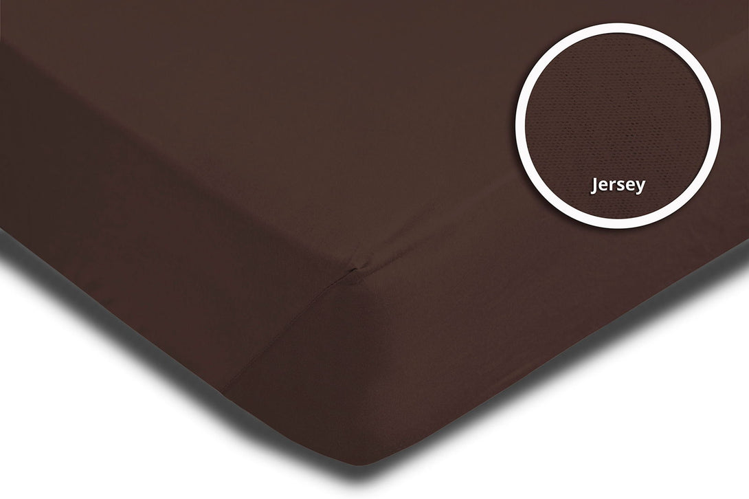 One Home Spannbettlaken Spannbetttuch schoko braun 120x200 cm - 130x200 cm Baumwolle