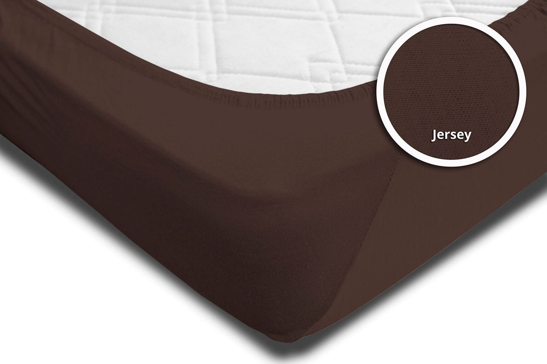 One Home Spannbettlaken Spannbetttuch schoko braun 120x200 cm - 130x200 cm Baumwolle