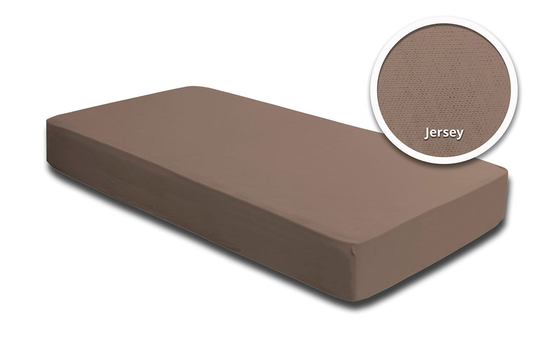 One Home Spannbettlaken Spannbetttuch taupe nougat braun 140x200 cm - 160x200 cm Jersey