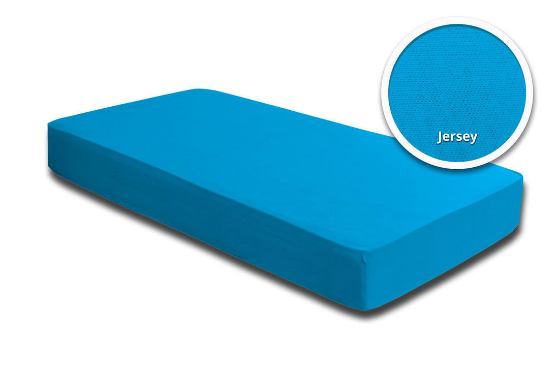 One Home Spannbettlaken Spannbetttuch türkis 180x200 cm - 200x200 cm Jersey Baumwolle