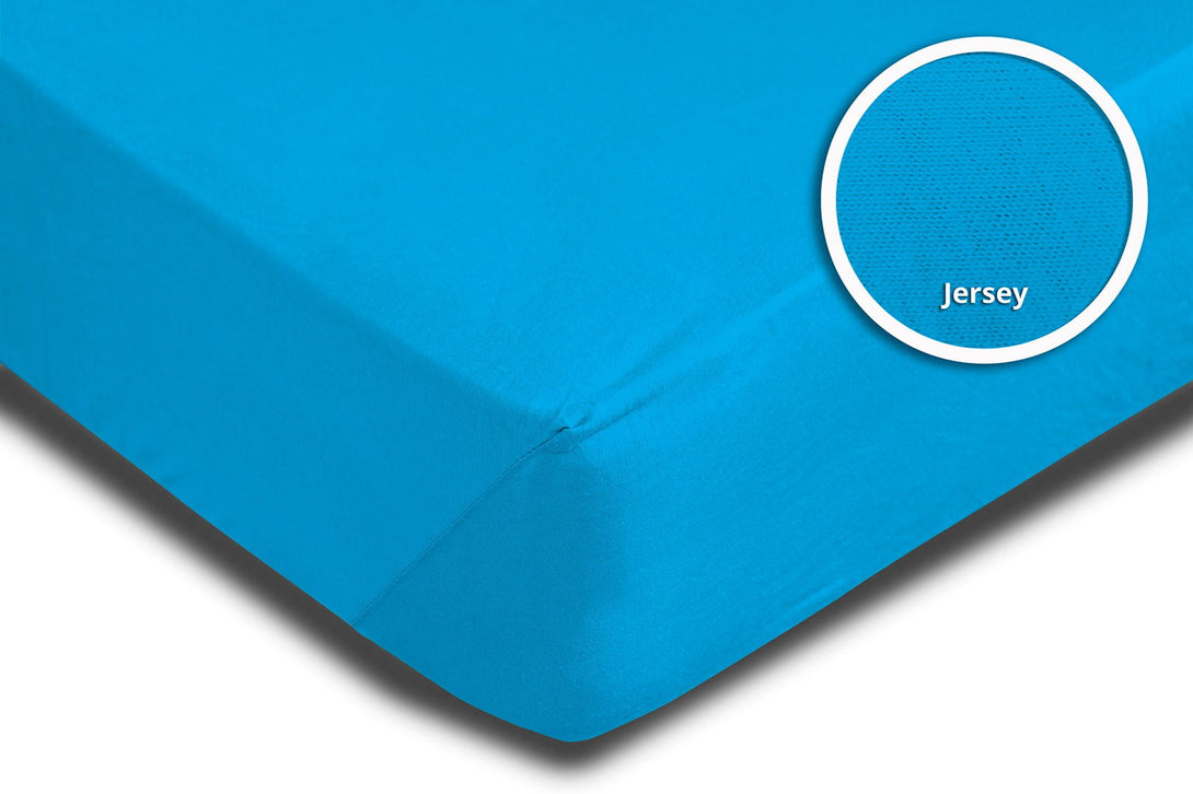 One Home Spannbettlaken Spannbetttuch türkis 180x200 cm - 200x200 cm Jersey Baumwolle