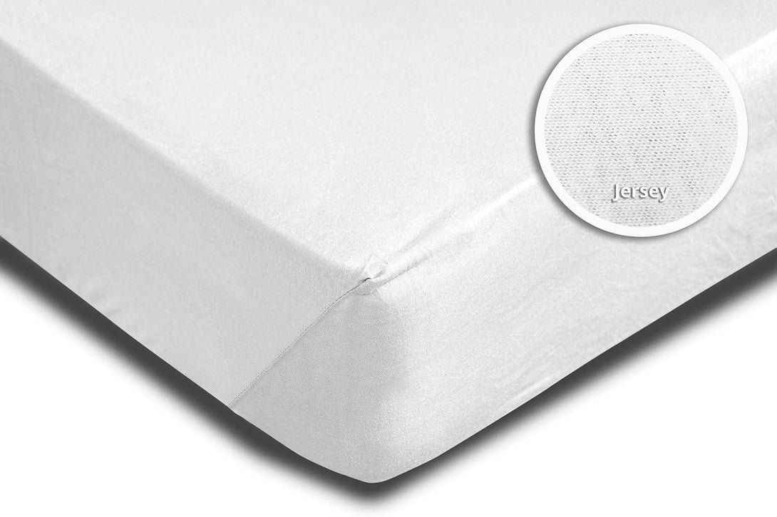 One Home Spannbettlaken Spannbetttuch weiß 120x200 cm - 130x200 cm Jersey Baumwolle