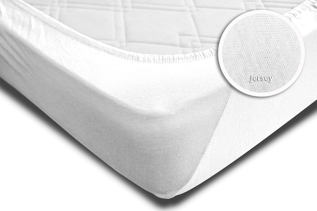 One Home Spannbettlaken Spannbetttuch weiß 120x200 cm - 130x200 cm Jersey Baumwolle
