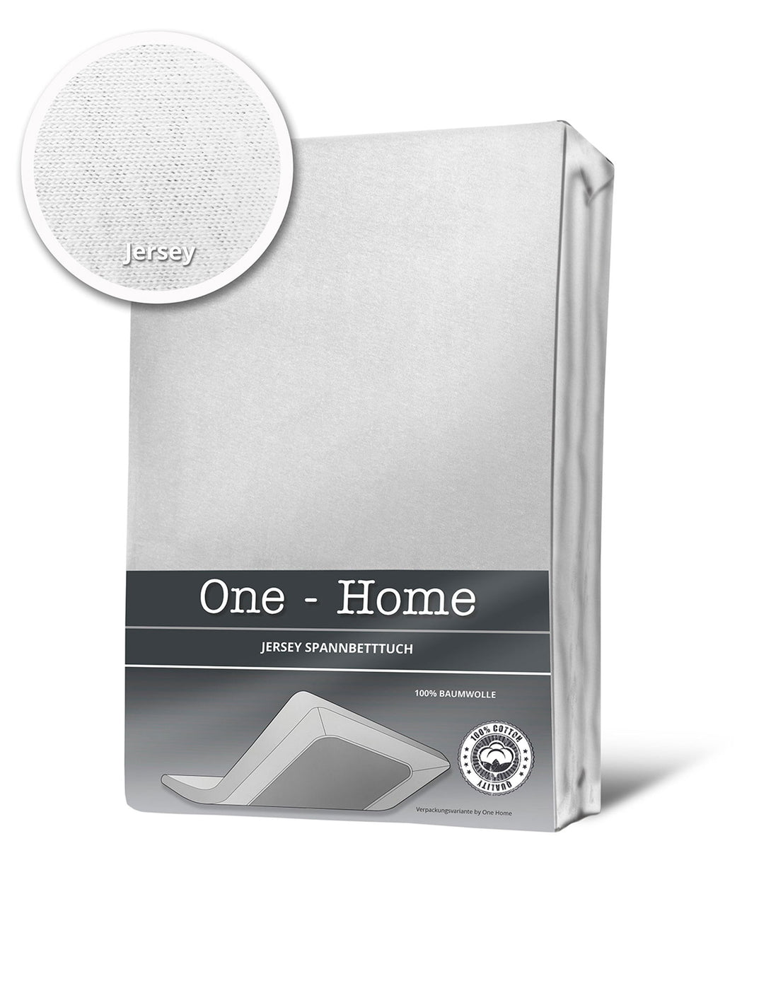 One Home Spannbettlaken Spannbetttuch weiß 140x200 cm - 160x200 cm Jersey Baumwolle